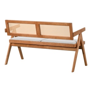 Bancuta cu 2 locuri, Winslow, Nuc, 60x130x77.5 cm - Img 3