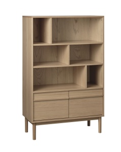 Biblioteca PONZA, Stejar deschis, 40x140x90 cm - Img 2