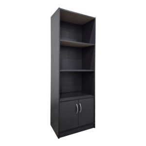 Biblioteca Tekaro Gri inchis 60x29x166 cm