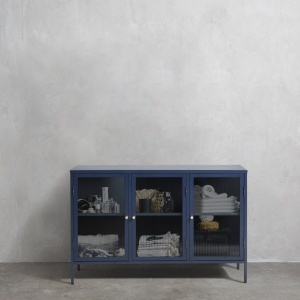 Bufet BRONCO, Albastru, 40x85x132 cm