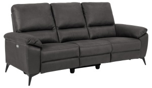 Canapea extensibila cu 3 locuri Rana, Gri, 103x215x99 cm - Img 2