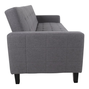 Canapea extensibila Milton, Gri inchis , 204x85x81 cm