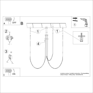 Candelabru LED Alvar 3 Negru 3000K 150x150x260 cm - Img 11