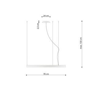 Candelabru LED Rio 78 Rosu 3000K 78x78x150 cm - Img 8