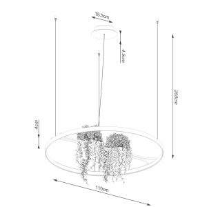 Candelabru LED Rio Bio 110 Negru 3000K 110x110x200 cm - Img 10