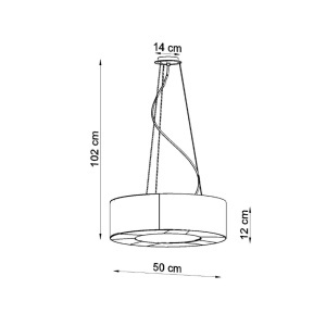 Candelabru Saturno Negru 50x50x102 cm - Img 4