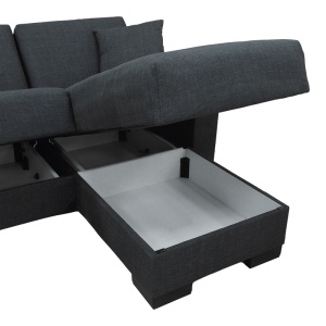 Coltar extensibil reversibil, Dumma, Antracit, 226x146x86 cm - Img 7