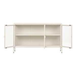 Comoda Brisbane, Alb pal, 40x140x85 cm