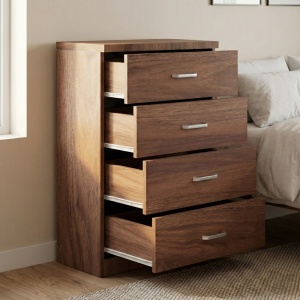 Comoda cu sertare, Killian, Nuc, 40x80x80 cm - Img 2