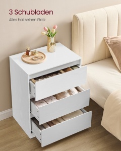 Comoda cu sertare, Lidia, Alb, 178x40x50 cm - Img 2