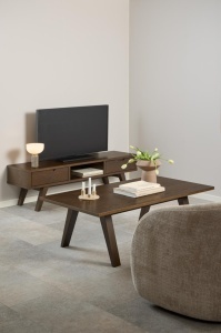 Comoda TV A-Line, Gri, 45x150x40 cm