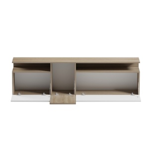 Comoda TV Vendora Alb 150x29.5x46.3 cm - Img 2
