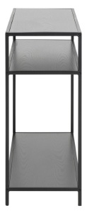 Consola Seaford, Negru, 79x100x35 cm - Img 4