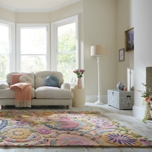 Covor Amira Floral Wool Multicolor 140x200 cm