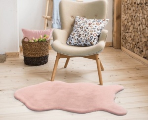 Covor Forma animal, Soft, Roz, 50x80 cm, Delta LOP 020