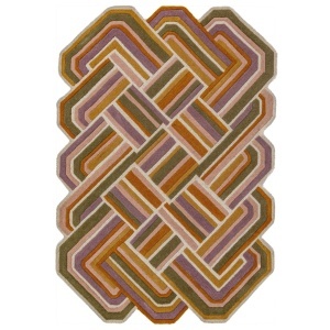 Covor Lattice Shaped Wool Lila 200x300 cm - Img 2