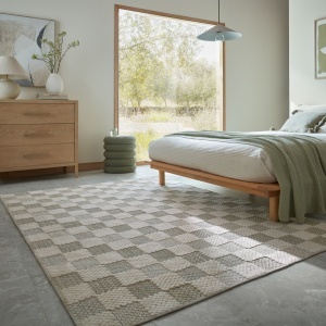 Covor Muted Checkerboard Verde 116x170 cm
