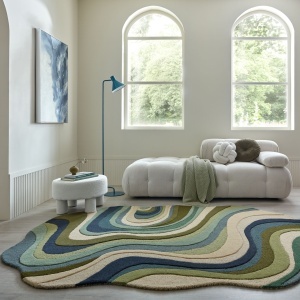 Covor oval Envy Wool Verde 200x290 cm