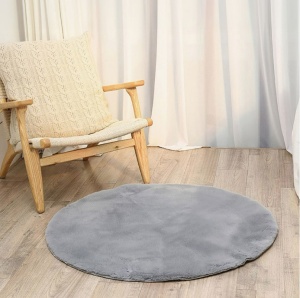 Covor Rotund, Soft, Gri, 80x80 cm, Delta LOP 070