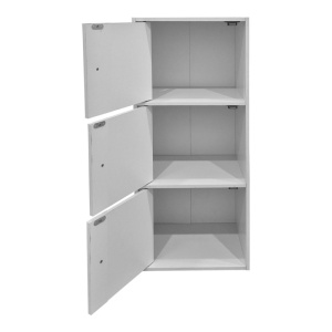 Dulap cu 3 usi, Wirdia, Alb, 24x30.5x71.5 cm - Img 2