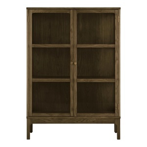 Dulap vitrina Zamora, Maro inchis, 90x40x126 cm - Img 5