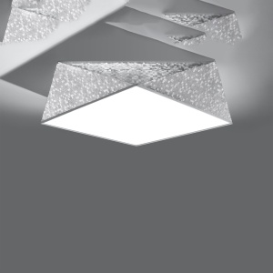 Lustra Hexa Argint 45x45x15 cm - Img 2
