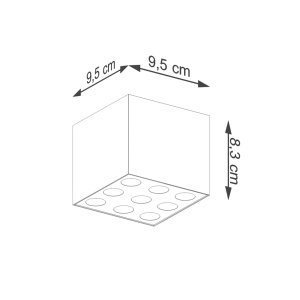 Lustra LED Ozzy Negru 4000K 9.5x9.5x8.3 cm - Img 5