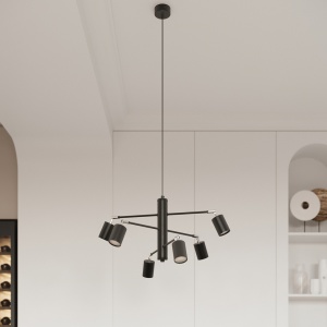 Lustra Lemmi Negru 135x24x20 cm - Img 8