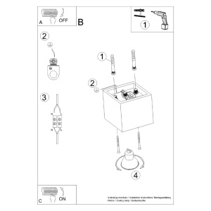 Lustra Quad Alb 10x10x10 cm - Img 6