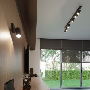 Lustra Ring Negru 45x6x16 cm - Img 6