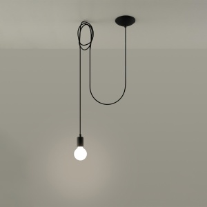 Lustra suspendata Edison Negru 300x150x150 cm - Img 3
