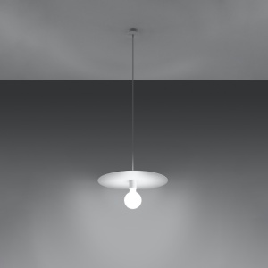 Lustra suspendata Flavio Alb 40x40x105 cm - Img 3