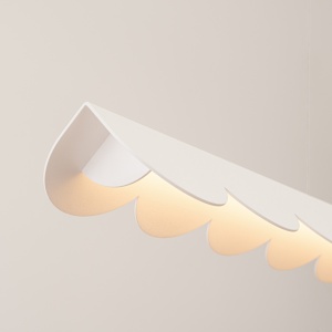 Lustra suspendata LED Biscuit Alb 3000K 131x13x200 cm - Img 4