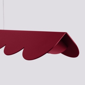 Lustra suspendata LED Biscuit Burgundy 3000K 131x13x200 cm - Img 5