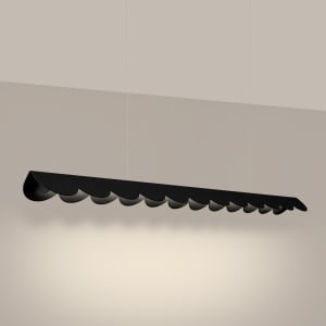 Lustra suspendata LED Biscuit Negru 3000K 131x13x200 cm - Img 3