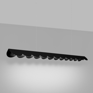 Lustra suspendata LED Biscuit Negru 4000K 131x13x200 cm - Img 3