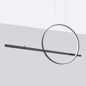 Lustra suspendata LED Glad Negru 3000K 120x20x212 cm - Img 2