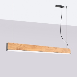 Lustra suspendata LED Lykke Stejar 3000K 120x3.5x150 cm - Img 2