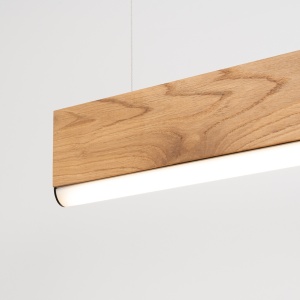 Lustra suspendata LED Lykke Stejar 4000K 120x3.5x150 cm - Img 5