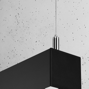 Lustra suspendata LED Pinne Negru 3000K 150x6x150 cm - Img 4