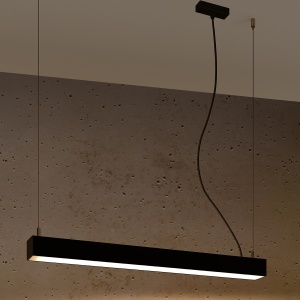 Lustra suspendata LED Pinne Negru 3000K 67x6x150 cm - Img 3