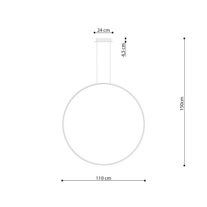 Lustra suspendata LED Rio Auriu 3000K 110x16x150 cm - Img 9