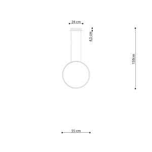 Lustra suspendata LED Rio Auriu 3000K 55x16x150 cm - Img 9