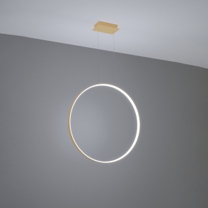 Lustra suspendata LED Rio Auriu 4000K 78x16x150 cm - Img 3