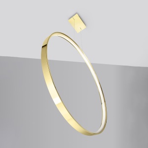 Lustra suspendata LED Rio Auriu lucios 3000K 78x16x150 cm - Img 4