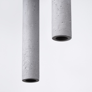 Lustra suspendata Pastelo din beton Gri 19.5x19.5x117 cm - Img 4