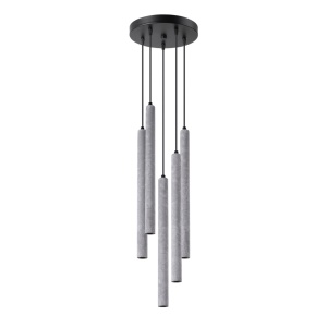 Lustra suspendata Pastelo din beton Gri 25x25x110 cm