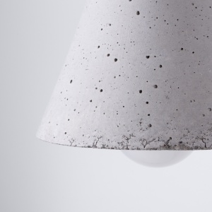 Lustra suspendata Rea din beton Gri 12x12x125 cm - Img 2