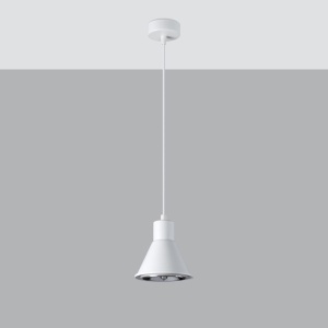 Lustra suspendata Tazila Alb 14x14x120 cm - Img 2