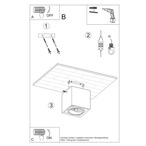 Lustra Valde din beton Gri 14x14x14 cm - Img 5